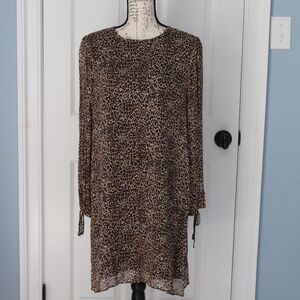GOING, GOING GONE ON FRIDAY!  Marella Short flared dress - NATURAL leopard print